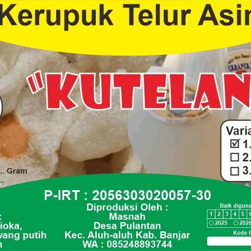 Kerupuk Telur Asin "KUTELAN" ( Mentah) - Gambar 4
